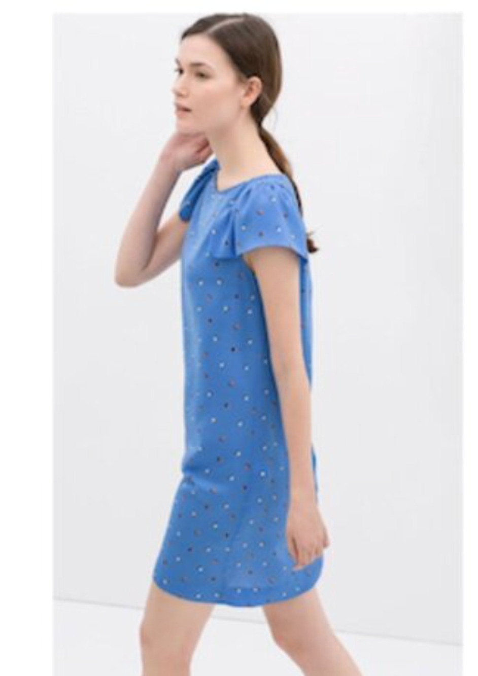 341 Zara Blue Polka Dot Dress